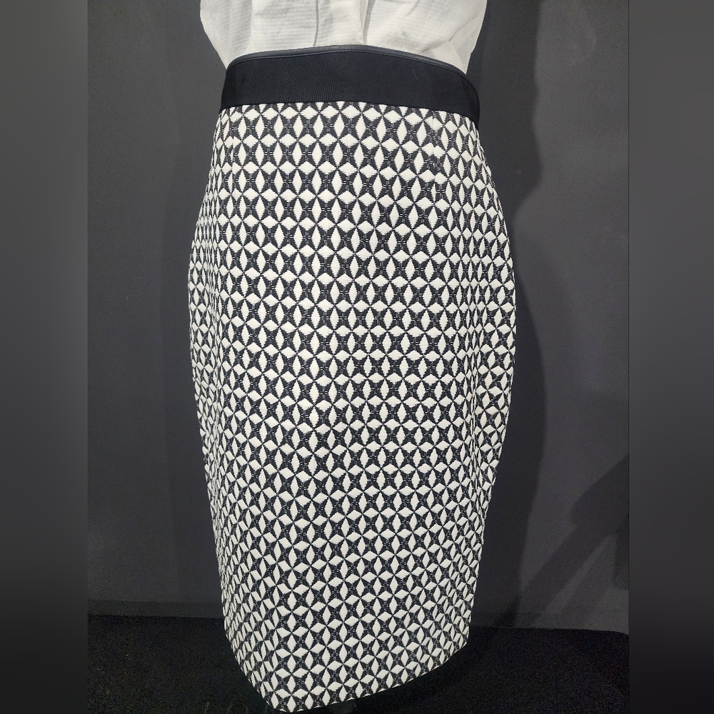 Geometric Black and White Skirt